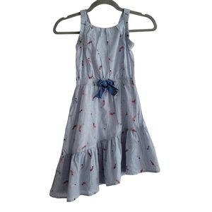 Catamini Girls 6 Asymmetrical Swimmer Stripe Sleeveless Dress